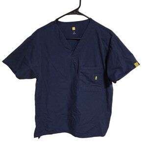 Wonderwink Scrub Top Womens Size Medium Blue Short Sleeve Medical Uniform